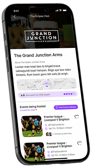 Business venue profile on phone