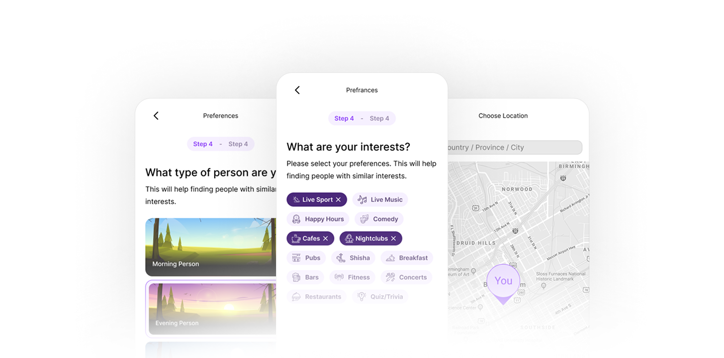 Customized suggestion screens